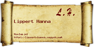 Lippert Hanna névjegykártya